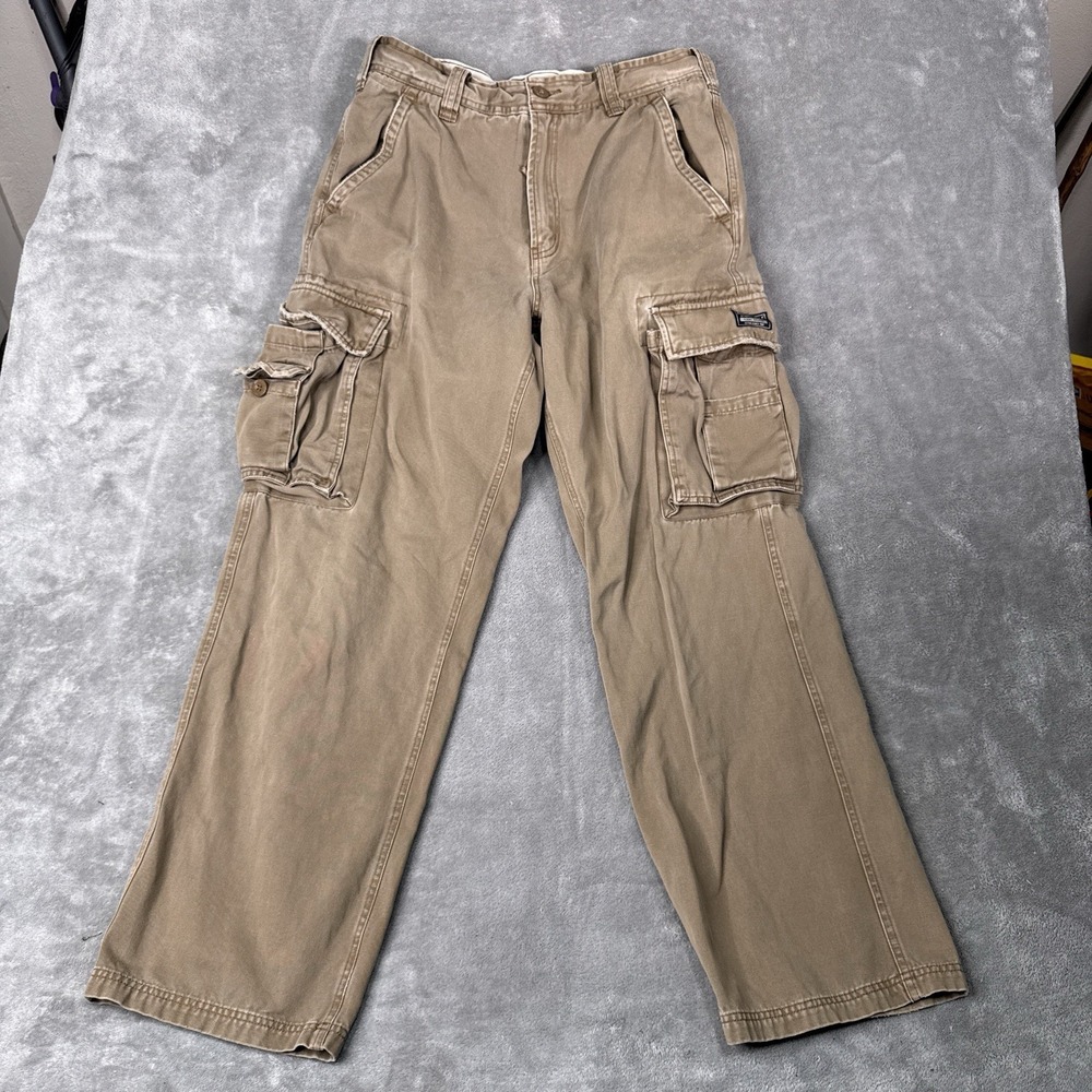 Vintage Aeropostale Pants Mens 33 Heavy Cotton Paratrooper Cargo Pockets Baggy
